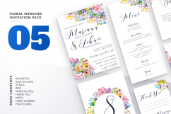 Floral Wedding Invitation Set Vol.5 Product Image 1