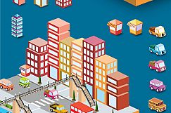 Isometric City Vector Product Image 1