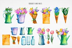 Spring flowers. Watercolor. Product Image 5