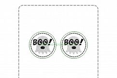 Boo! Ghost ITH Halloween Feltie Embroidery Design Product Image 4