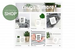 10 Mug mockup bundle, white &amp; green lifestyle stock photos Product Image 3