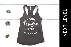 Dark Grey Next Level 1533 Tank Top Mockup Muscle Top Vest Product Image 1