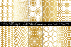 Gold White Mod Geometrics Product Image 1