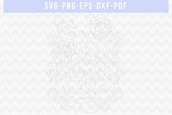 Tea SVG Cut File, Joy Happy Sayings Papercut, DXF, PDF, PNG Product Image 2