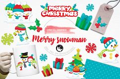 Merry Snowman graphics and illustrations Product Image 1