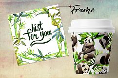 Panda wild animal PNG watercolor set Product Image 4