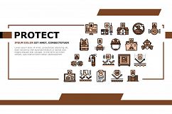 Protect Technology Landing Header Vector Product Image 1