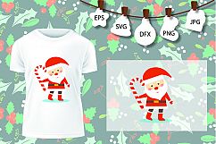 Candy Santa SVG Cut Files, Silhouette Cameo Cricut, Dxf Svg Product Image 2