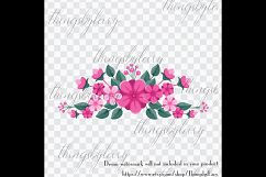 100 Flower Arrangement Clip Arts Flower Border Bridal Shower Product Image 3