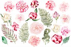 Hand Drawn Watercolor Flowers 23 PNG&amp;VECTOR Product Image 2