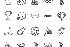 50 Sports Line Icons Product Image 2