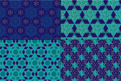 Blue and Gold Jewish Star Patterns Product Image 4