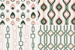 8 Seamless Retro Modern Patterns - Set 2 - Pink &amp; Green Product Image 6