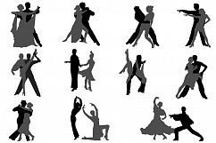 Dancing couples silhouette Product Image 1