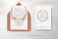 Wreath &amp; Flower Wedding Invitation Suite Product Image 9