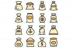 Sack icons vector flat Product Image 1