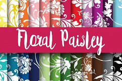 Floral Paisley Digital Papers Product Image 1