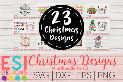 Christmas SVG Bundle Part 3 | SVG DXF EPS PNG Product Image 1