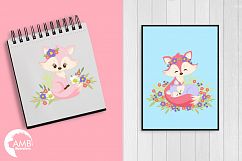 Cute Girl Foxes clipart, graphics, illustrations AMB-1377 Product Image 4