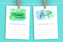2018 Hand Paint Watercolor Calendar  Product Image 3