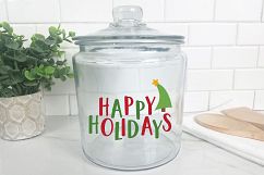 Happy Holidays - Christmas SVG Cut File - DXF PNG EPS JPG AI Product Image 9