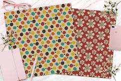 Retro Floral Digital Papers Product Image 5