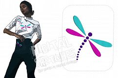 Machine Embroidery Design Odonata Dragon Fly 4 Sizes Product Image 1