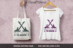 Guitar SVG Cut Files - Never too Old to Rock Product Image 3