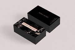 Rose Gold Foil Marble Business Card Product Image 2