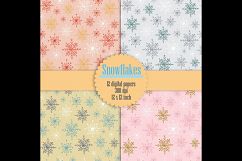 12 Seamless Snowflake Winter Holiday Christmas Digital Paper Product Image 3