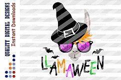 Halloween decor svg files Llama ween Llama svg Bat Clipart Product Image 2
