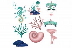 Glitter Mermaids Clipart Product Image 4