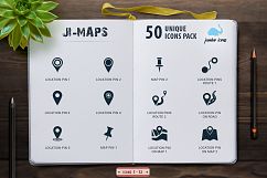 Glyph Map Icons Set Product Image 9