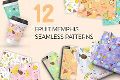 Fruit Memphis Seamless Patterns Product Image 2