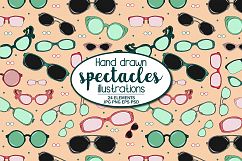 Hand Illustrated Spectacles and Sunglasses Pattern Product Image 1