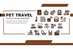 Pet Travel Equipment Landing Header Vector Product Image 1