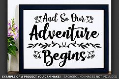 And So Our Adventure Begins SVG Wedding Sign - 5512 Product Image 3