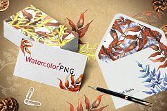 Watercolor autumn leaves png Product Image 7