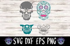 Skull Masks Bundle Set of 4 | SVG DXF EPS PNG Digital File Product Image 1