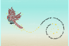 Cardinal to Remind Me Mandala Zentangle SVG Dxf Eps Png Product Image 2