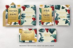 Gold &amp; Floral Wedding Invitation Suite Product Image 5