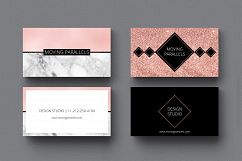 Rose Gold Marble Business Cards Bundle Product Image 4