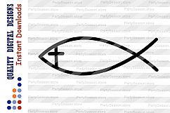 Jesus Fish SVG Jesus Christ Svg Fish digital clipart Fish Product Image 2
