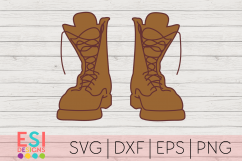 Combat Boots SVG| Army SVG | Military SVG | SVG DXF EPS PNG Product Image 1