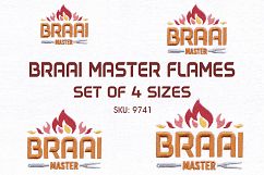 Braai BBQ Master Flamed Embroidery Download Design Product Image 1