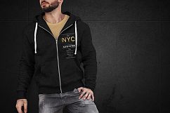 Man Hoodie Fashion Mock-Up Product Image 3