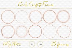 Rose Gold Circle Confetti Frames Product Image 1