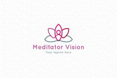 Meditator Vision - Human Figure Stock Logo Template Product Image 1