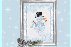 Some GrandDads Are Worth Melting For Snowman SVG DXF EPS PNG Product Image 3