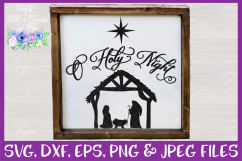 Christmas O Holy Night Nativity SVG for Cricut &amp; Silhouette Product Image 2